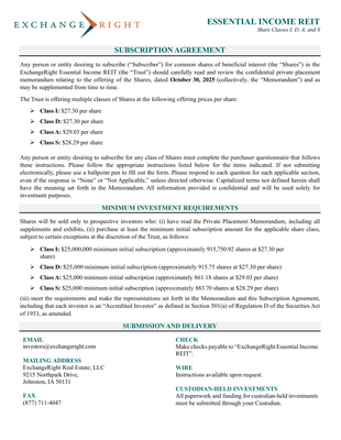 Subscription Agreement